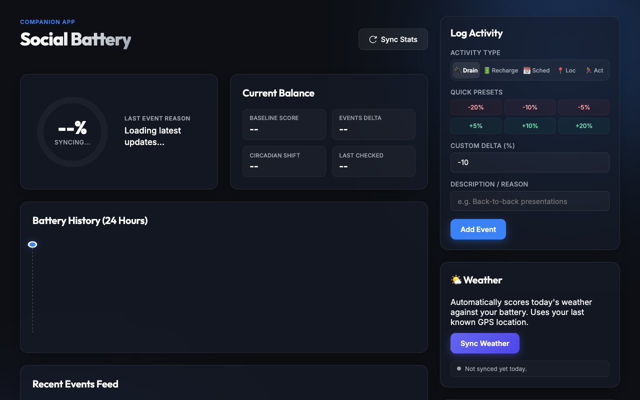 Social Battery UI